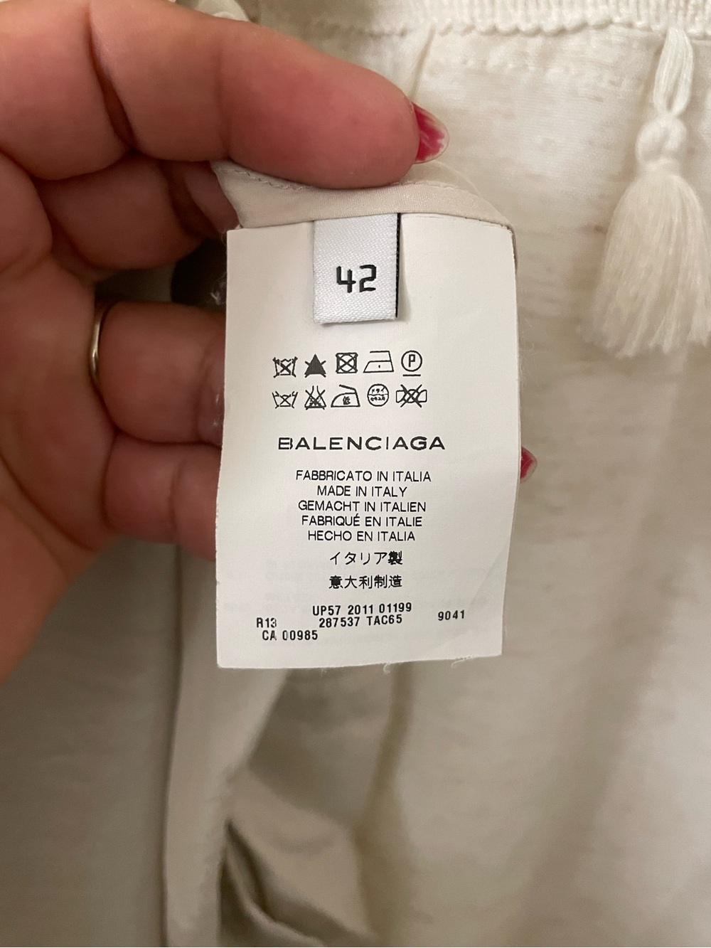 Balenciaga Women’s 42 Cream tunic dress Silk Lined Italy - Picture 4 of 7